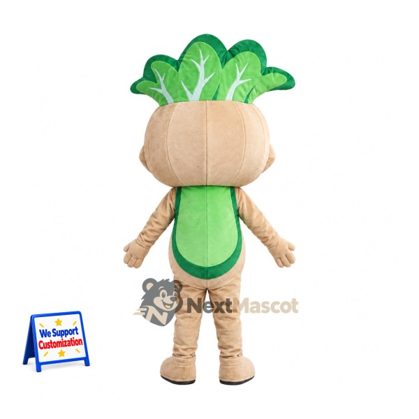 Radish Mascot Costume - White for Food Fairs Radish Mascot Costume - White for Food Fairs