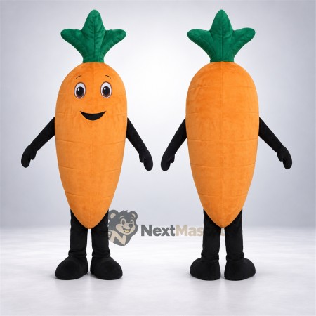 Carrot Mascot Costume - Small Smile and Black Legs Carrot Mascot Costume - Small Smile and Black Legs