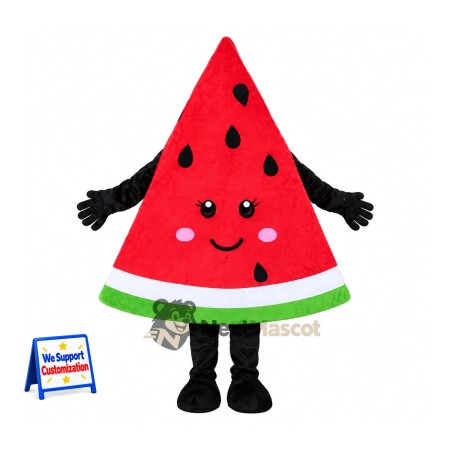Watermelon Slice Mascot Costume - Black Arms and Legs Watermelon Slice Mascot Costume - Black Arms and Legs