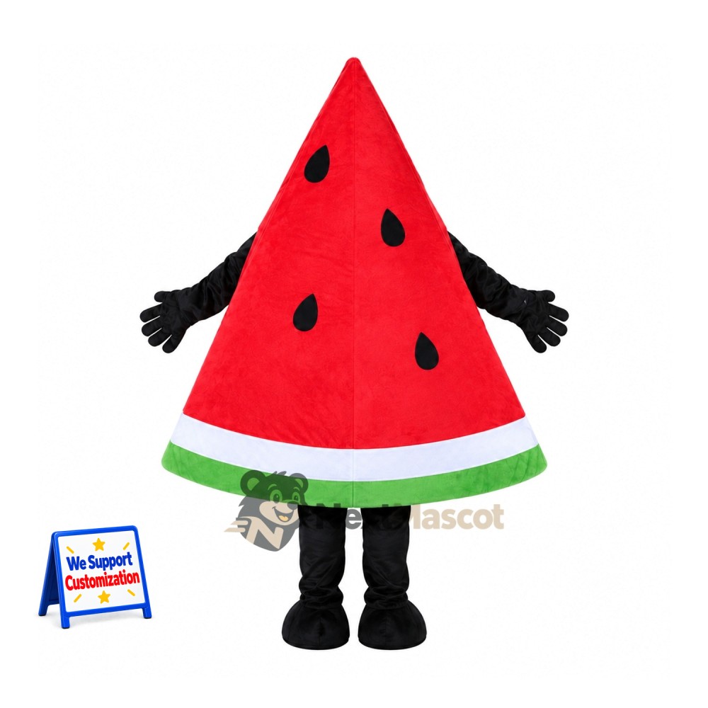 Watermelon Slice Mascot Costume - Black Arms and Legs Watermelon Slice Mascot Costume - Black Arms and Legs