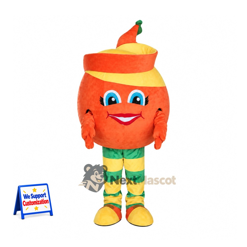 Honey Jar Mascot Costume - Orange Honey Jar Mascot Costume - Orange