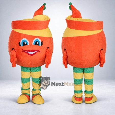 Honey Jar Mascot Costume - Orange Honey Jar Mascot Costume - Orange