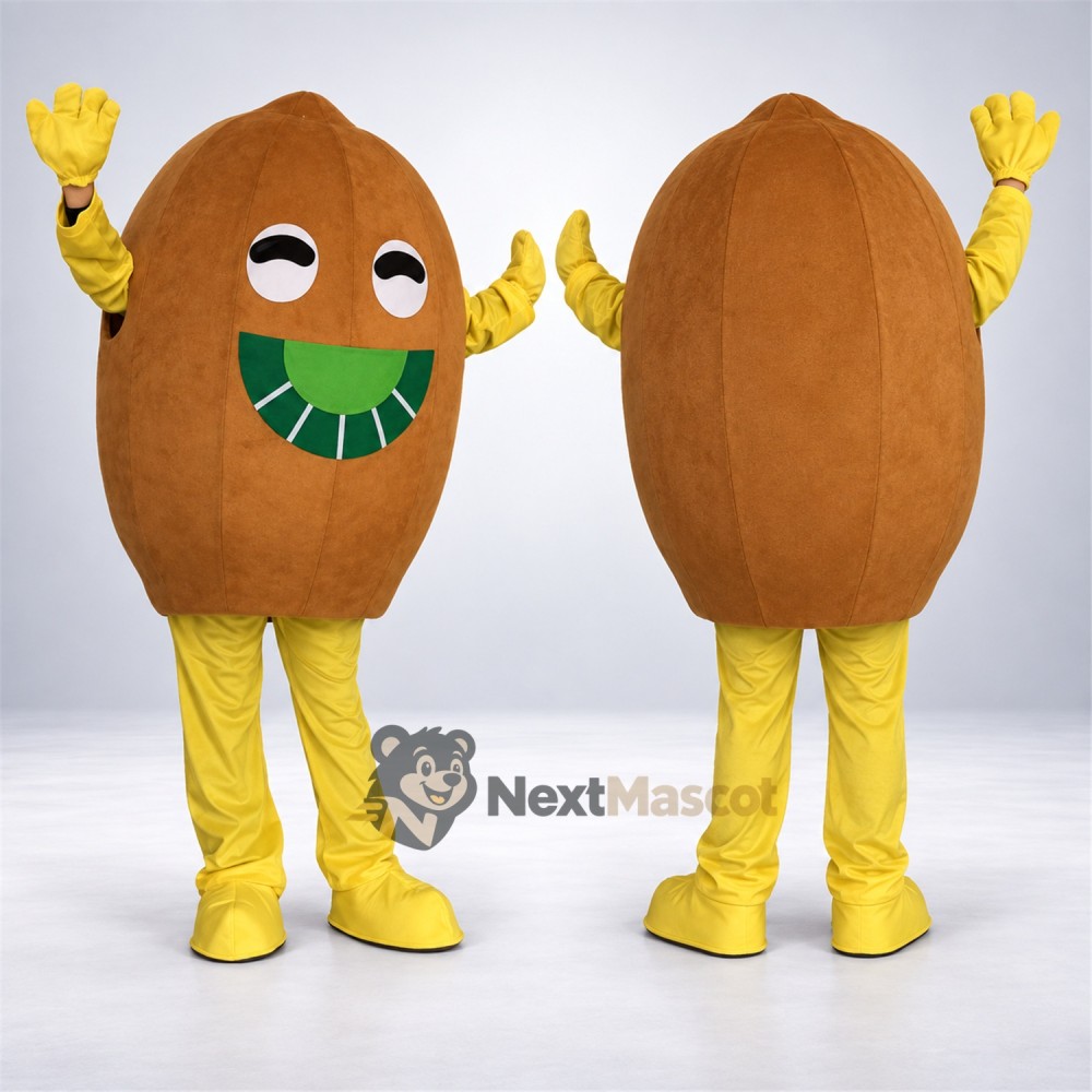 Kiwi Fruit Mascot Costume - Yellow Arms and Legs Kiwi Fruit Mascot Costume - Yellow Arms and Legs