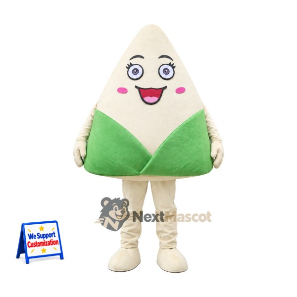 Rice Dumpling Mascot Costume - Pink Smile