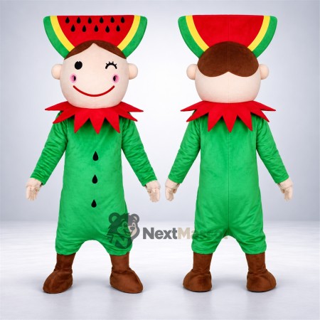 Watermelon Head Character Mascot Costume for Food Festivals Watermelon Head Character Mascot Costume for Food Festivals