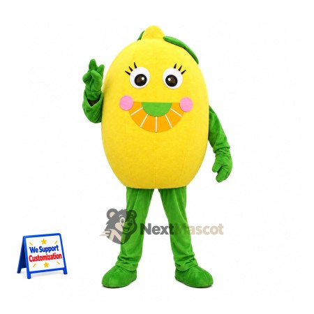 Lemon Mascot Costume - Green Arms and Legs Lemon Mascot Costume - Green Arms and Legs