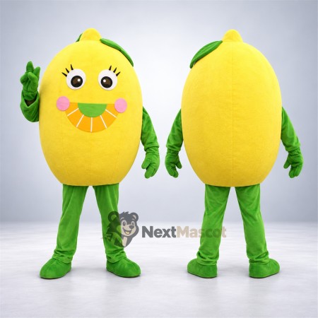 Lemon Mascot Costume - Green Arms and Legs Lemon Mascot Costume - Green Arms and Legs