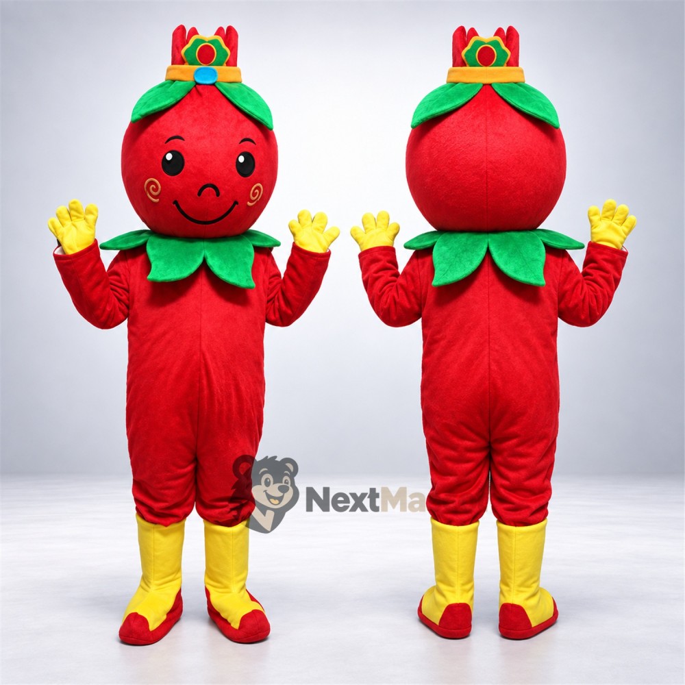 Tomato King Mascot Costume Tomato King Mascot Costume