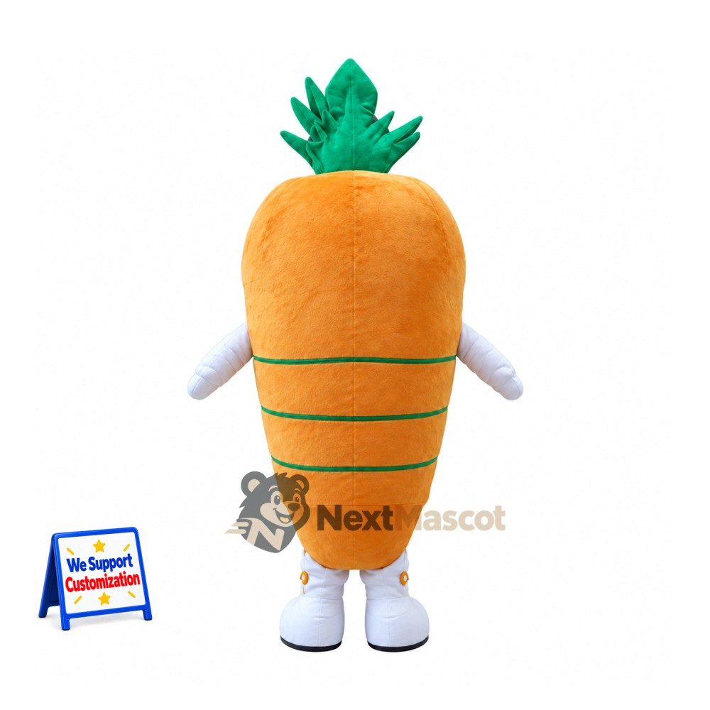 Carrot Mascot Costume - White Gloves and Shoes for Food Festivals Carrot Mascot Costume - White Gloves and Shoes for Food Festivals