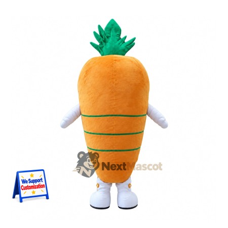 Carrot Mascot Costume - White Gloves and Shoes for Food Festivals Carrot Mascot Costume - White Gloves and Shoes for Food Festivals