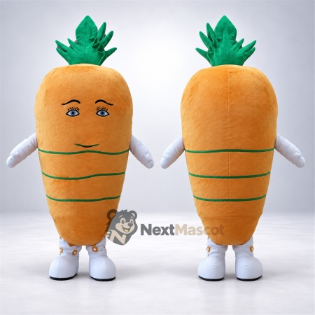 Carrot Mascot Costume - White Gloves and Shoes for Food Festivals Carrot Mascot Costume - White Gloves and Shoes for Food Festivals