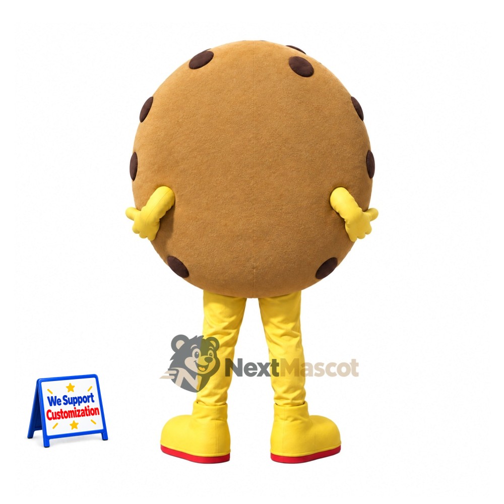Chocolate Chip Cookie Mascot Costume - Yellow Arms and Legs Chocolate Chip Cookie Mascot Costume - Yellow Arms and Legs