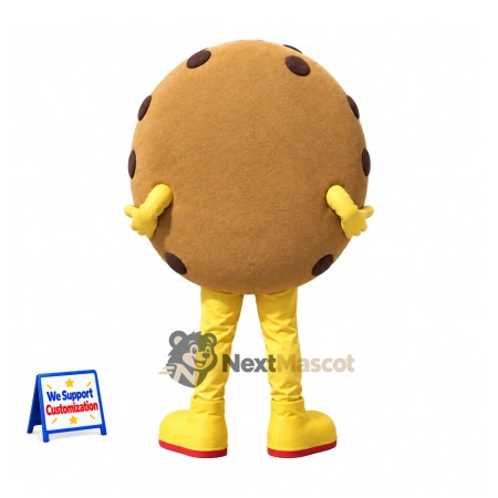 Chocolate Chip Cookie Mascot Costume - Yellow Arms and Legs Chocolate Chip Cookie Mascot Costume - Yellow Arms and Legs