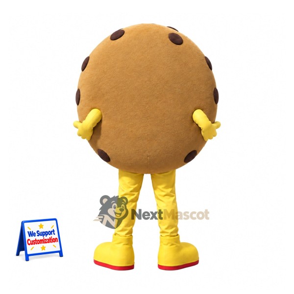 Chocolate Chip Cookie Mascot Costume - Yellow Arms and Legs Chocolate Chip Cookie Mascot Costume - Yellow Arms and Legs