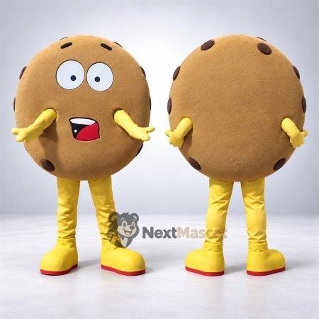 Chocolate Chip Cookie Mascot Costume - Yellow Arms and Legs Chocolate Chip Cookie Mascot Costume - Yellow Arms and Legs