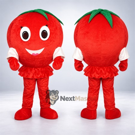 Tomato Mascot Costume - White Gloves and Red Legs Tomato Mascot Costume - White Gloves and Red Legs